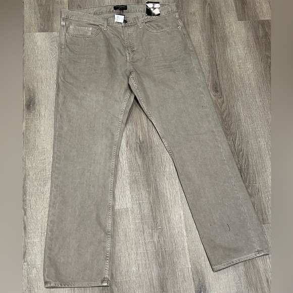 NWT Banana Republic Slim Fit 36W 32L Brown Structured Cotton Khaki Jeans Chinos - Picture 2 of 8